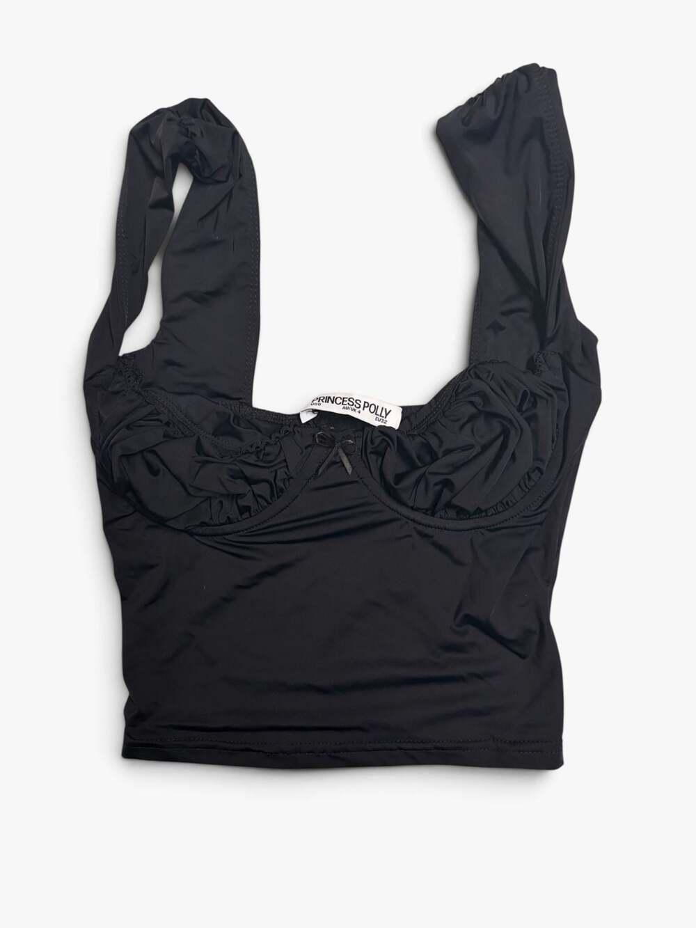 Princess Polly Candyce Black Crop Top